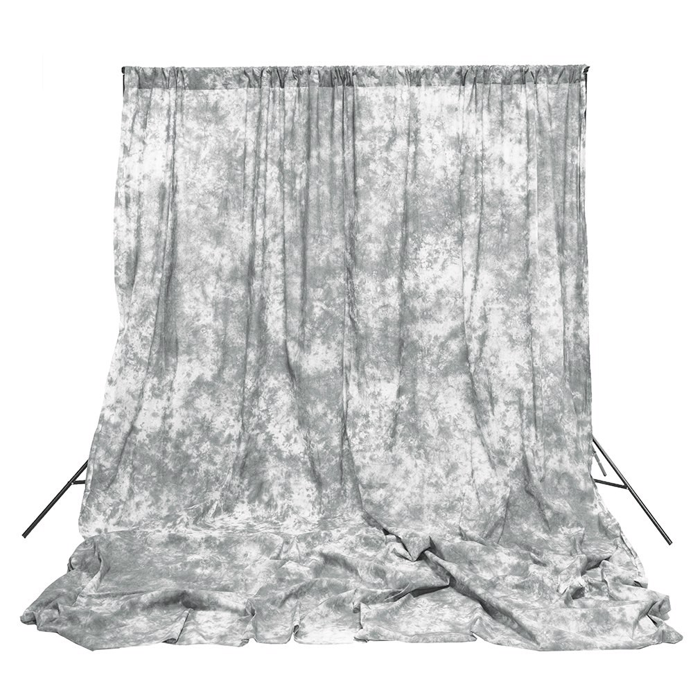 Gray Skies Crushed Muslin Backdrop (10' x 12')