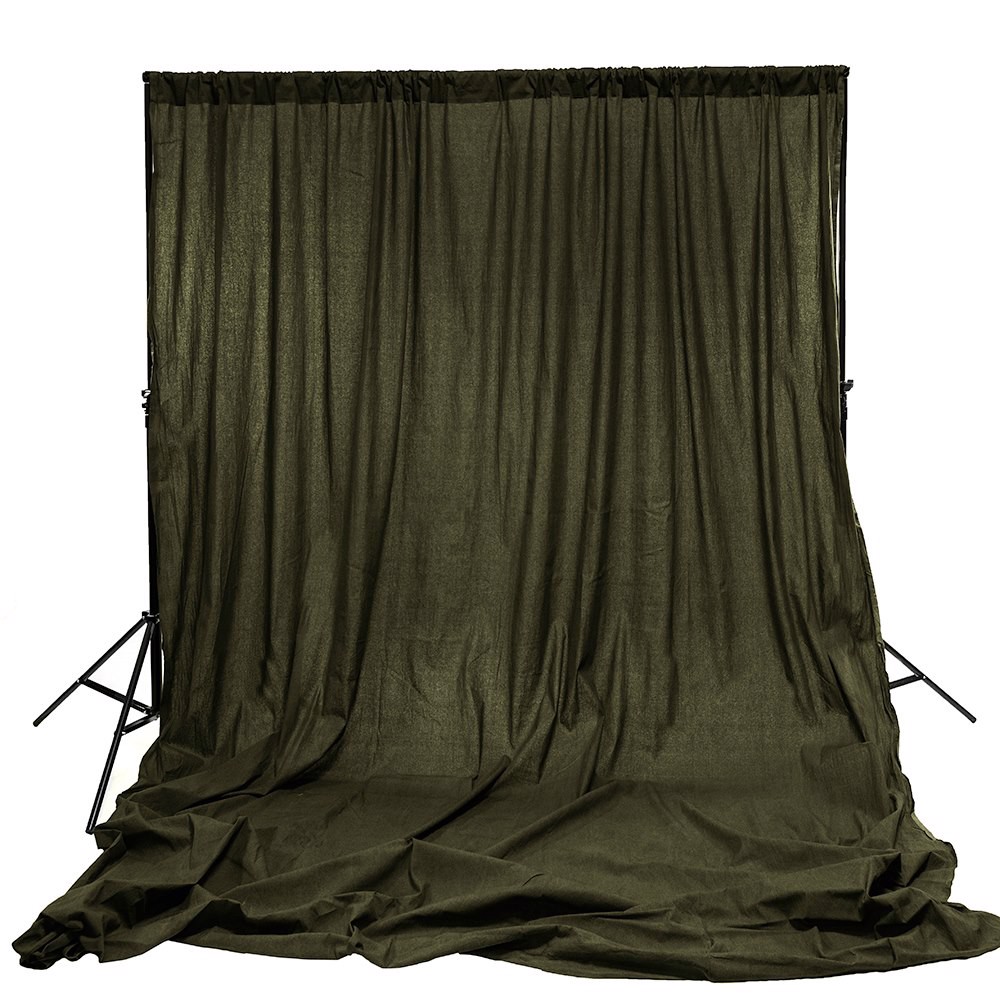 Forest Green Washed Muslin Backdrop (10' x 12')