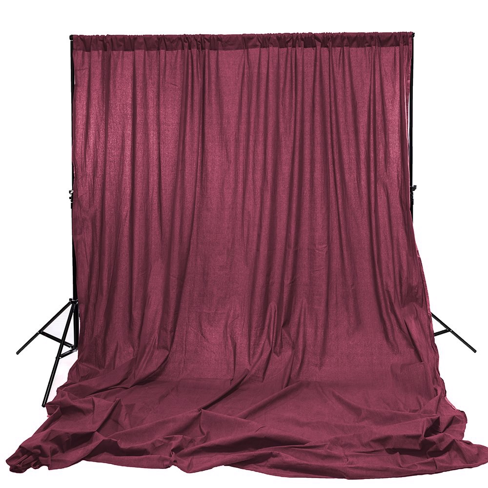 Cranberry Washed Muslin Backdrop (10' x 12')