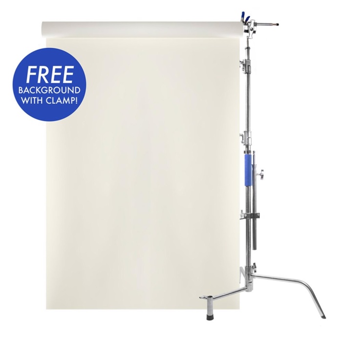 Stainless Steel C-Stand Kit (40'') w/ FREE Paper Backdrop!