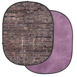 Grunge Brick/Purple Collapsible Backdrop