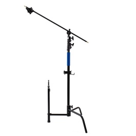 Black Coated Stainless Steel C-Stand with Grip Arm Kit